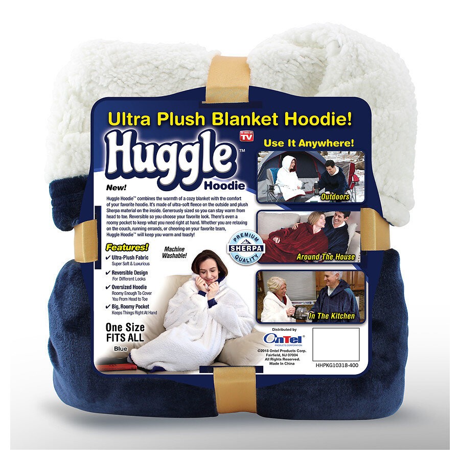 Плед Huggle с капюшоном Ultra Plush Blanket Hoodie